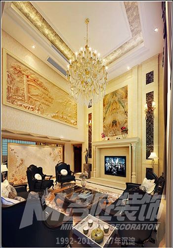 佛山市綠城&middot;桂語(yǔ)蘭庭歐式風(fēng)格三居室裝修案例