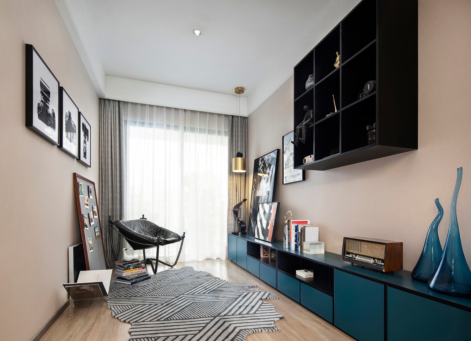 現(xiàn)代輕奢風格室內家裝案例效果圖-書房