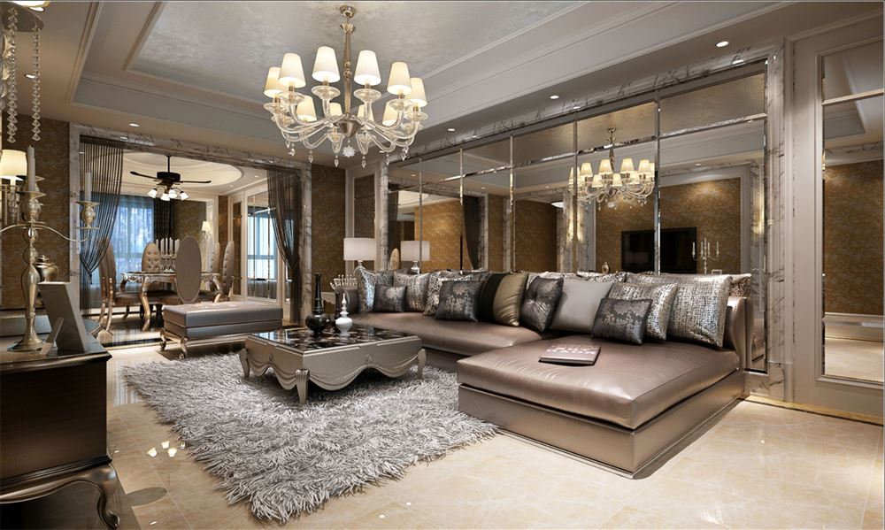 廣州市奧園灣區(qū)智谷歐式風(fēng)格四居室裝修案例