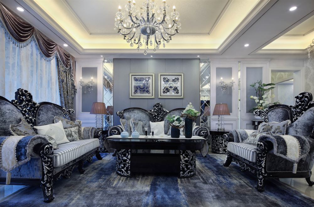 汕頭市天合名門豪庭輕奢風(fēng)格三居室裝修案例