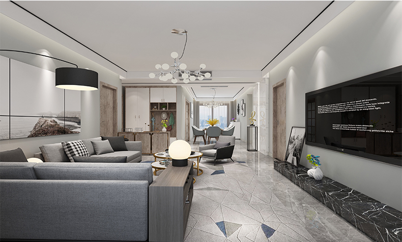 佛山市越秀御湖臺現(xiàn)代簡約風格二居室裝修案例