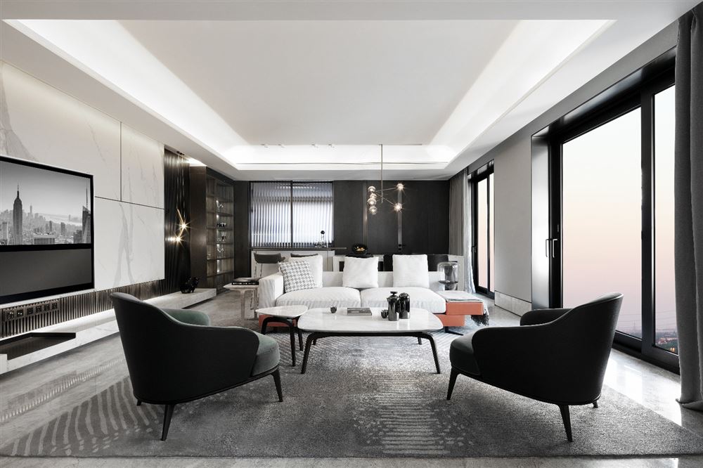 佛山市頤安&middot;天璟名庭輕奢風格三居室裝修案例