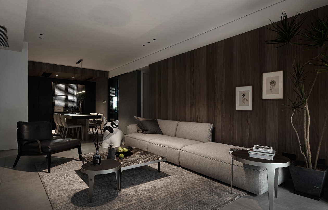 現(xiàn)代簡約風格室內家裝案例效果圖-客餐廳