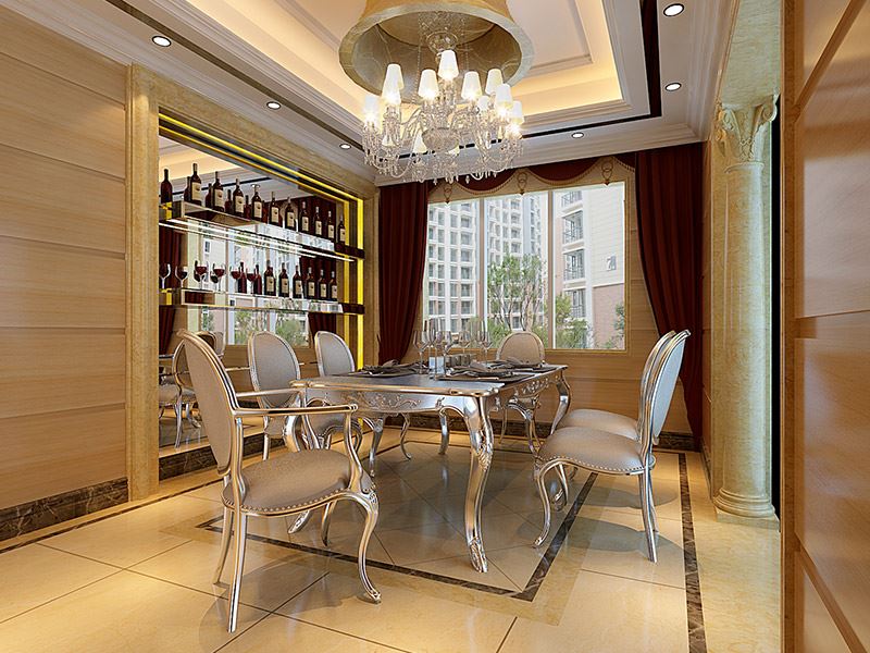 佛山市翡翠西江新中式風格三居室裝修案例