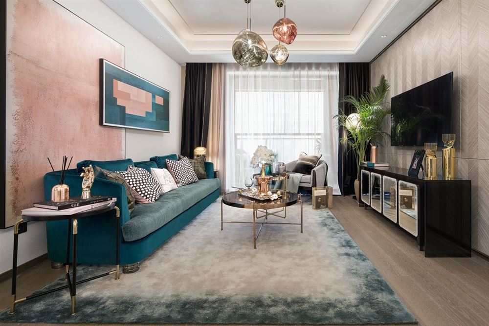 江門市碧桂園翡翠香堤輕奢風(fēng)格三居室裝修案例