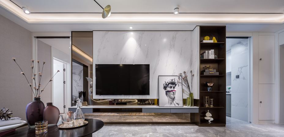 江門市恒大御景半島輕奢風(fēng)格三居室裝修案例