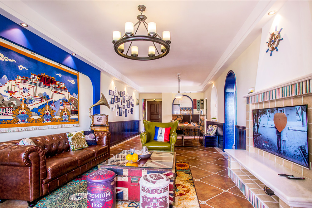 惠州市富力灣地中海風(fēng)格二居室裝修案例