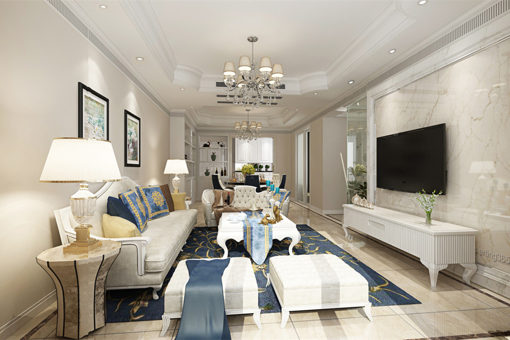 惠州市保利陽光城現(xiàn)代簡約風格三居室裝修案例