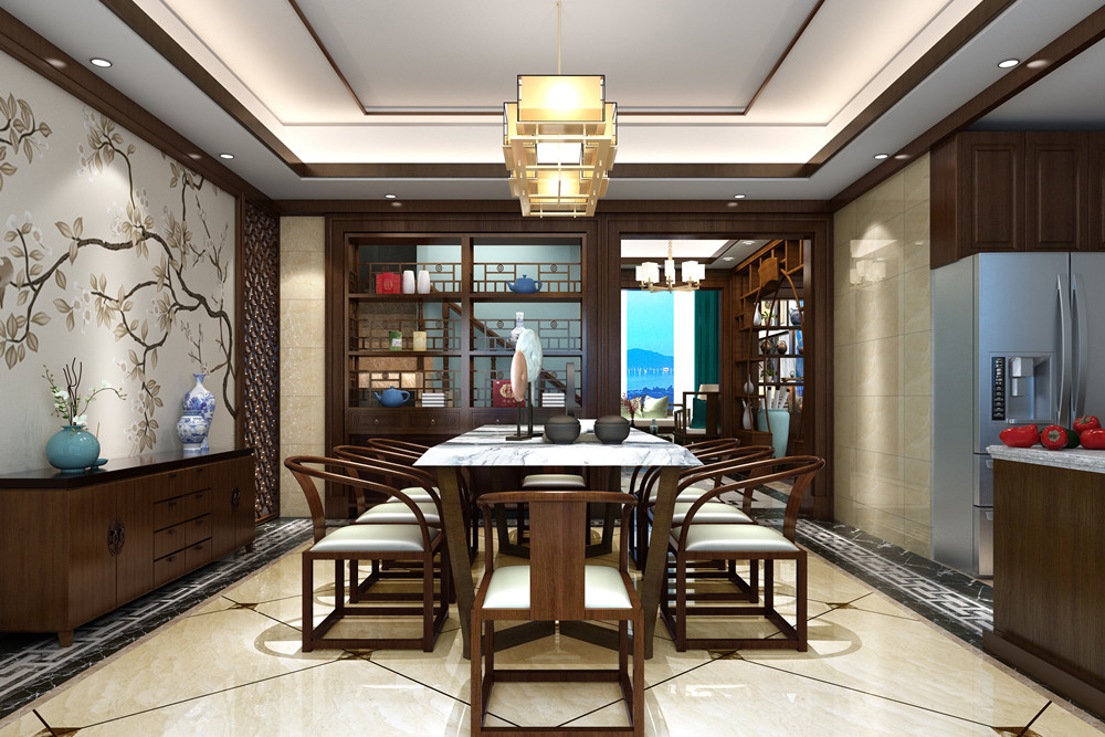惠州市昶盛昶園新中式風格別墅裝修案例