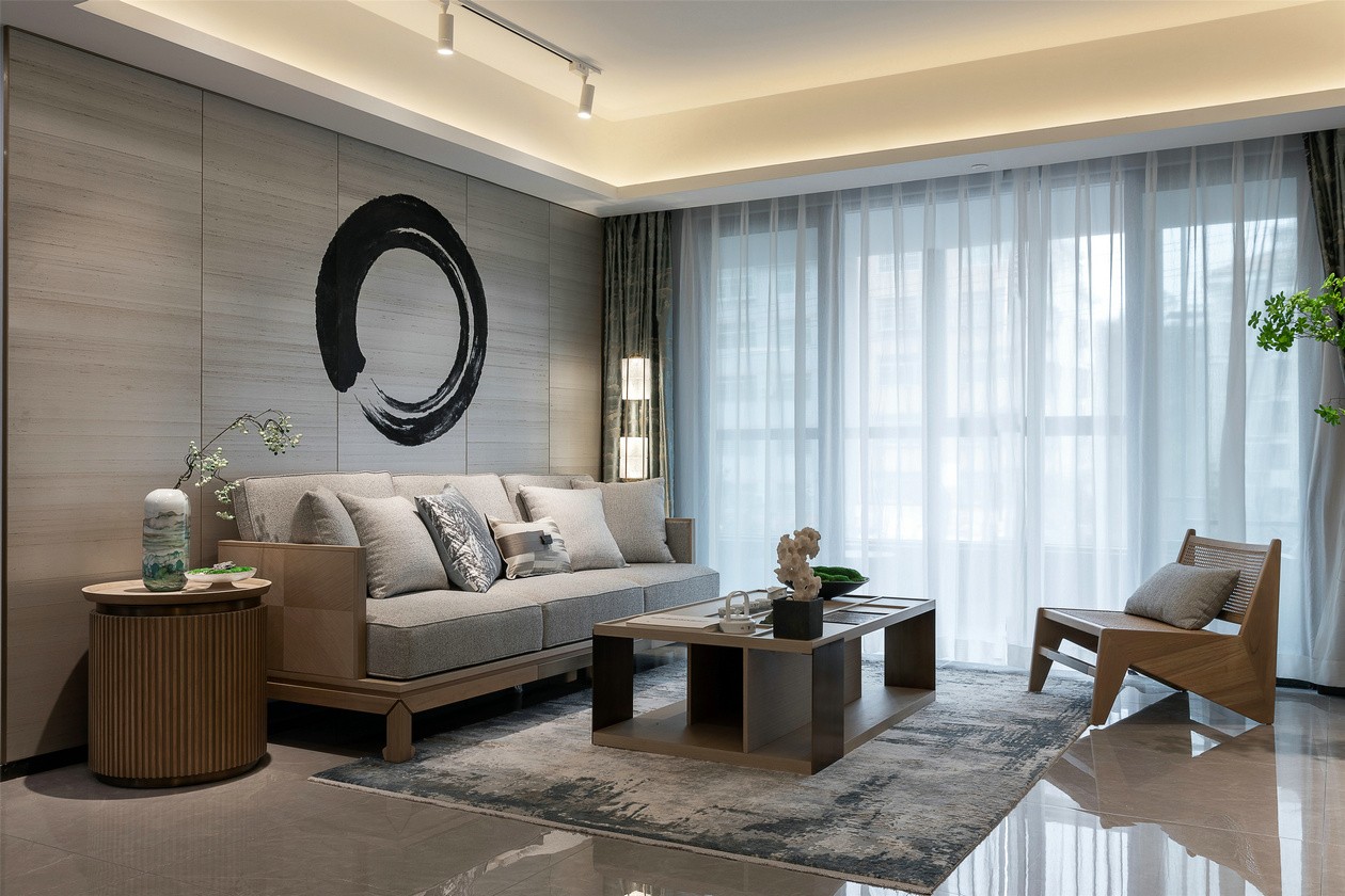 廣州市遠(yuǎn)洋招商保利東灣現(xiàn)代簡約風(fēng)格三居室裝修案例