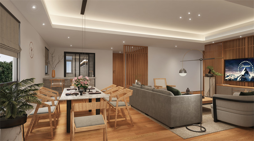 廣州市鴻成&middot;珠江玥現(xiàn)代簡(jiǎn)約風(fēng)格四居室裝修案例