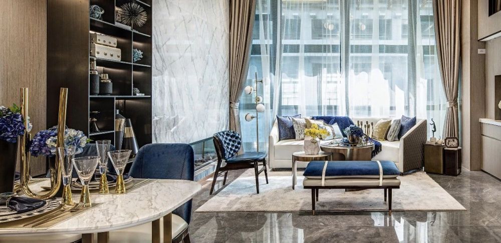 廣州101-200平米輕奢風格恒大中央廣場家裝設(shè)計案例