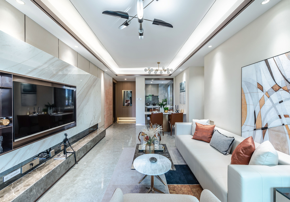 廣州市碧桂園天璽灣輕奢風格三居室裝修案例