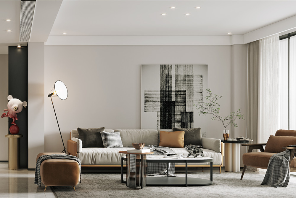 嘉興市鴻翔海棠灣現(xiàn)代簡(jiǎn)約風(fēng)格四居室裝修案例