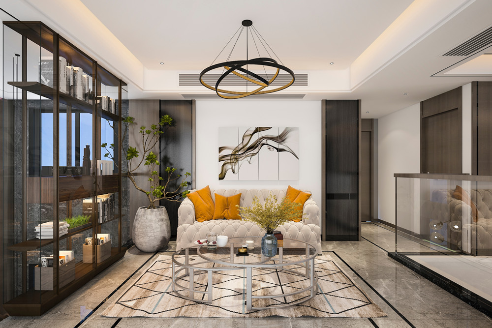 中山101-200平米輕奢風(fēng)格漢基花園室內(nèi)設(shè)計(jì)效果圖