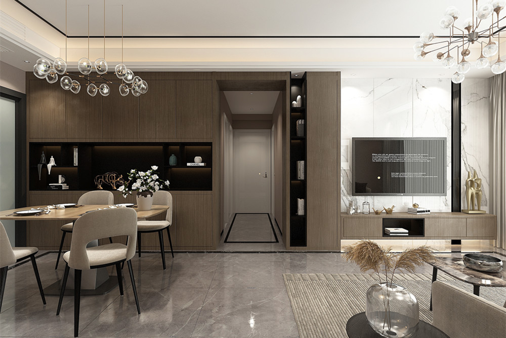 中山市健康花城現(xiàn)代簡(jiǎn)約風(fēng)格三居室裝修案例