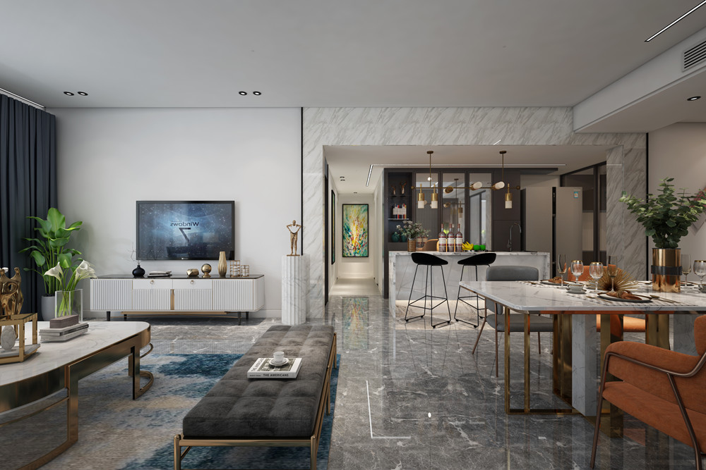 中山市星際豪庭現(xiàn)代簡(jiǎn)約風(fēng)格三居室裝修案例