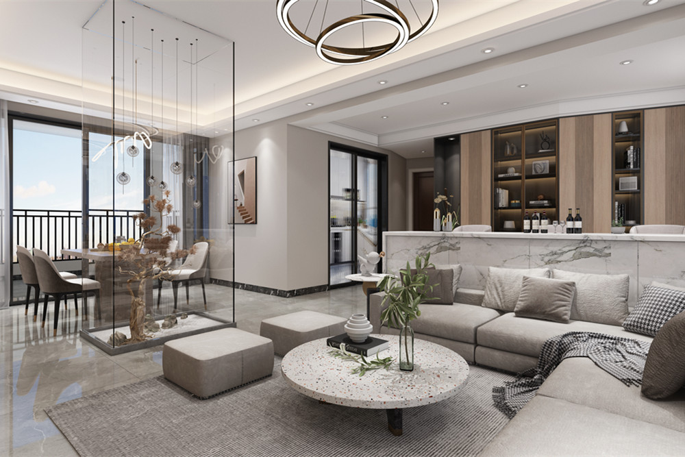 中山市星匯灣現(xiàn)代簡(jiǎn)約風(fēng)格三居室裝修案例