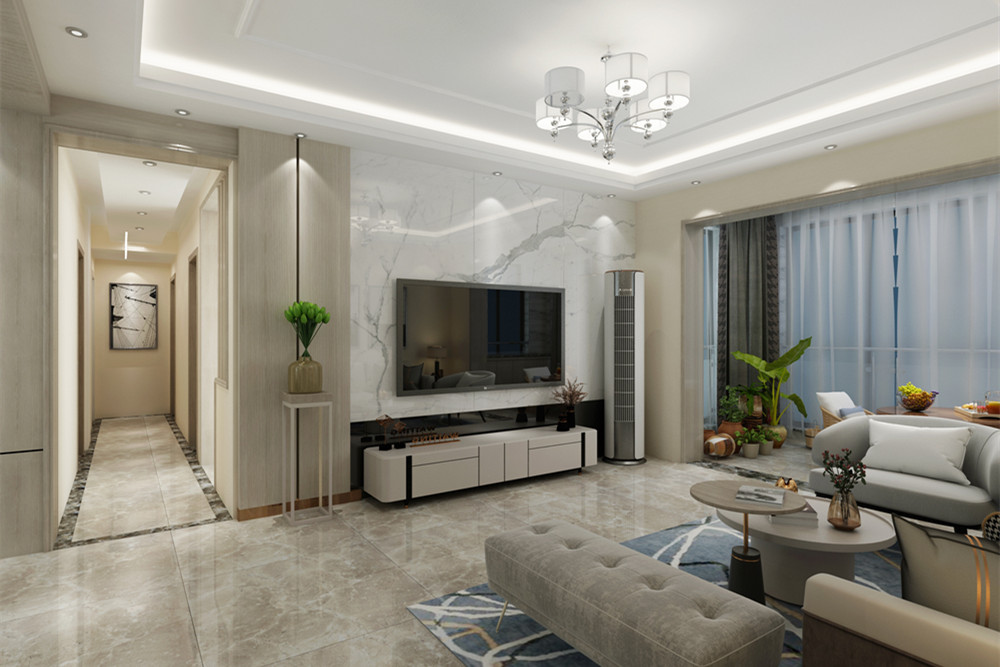 梧州市凱萊名邦學(xué)府現(xiàn)代簡約風(fēng)格三居室裝修案例