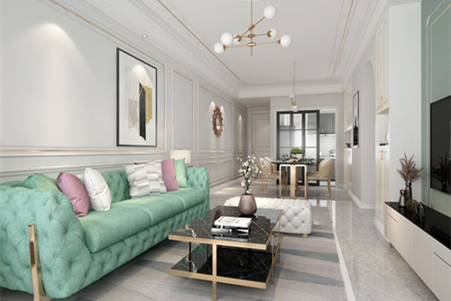 玉林市英華小區(qū)美式風格四居室裝修案例