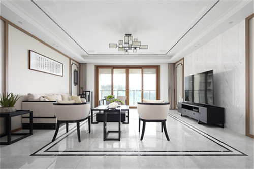 德陽市萬興 一品新中式風格別墅裝修案例