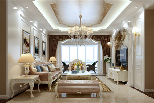 德陽市力創(chuàng)巴黎之春歐式風(fēng)格三居室裝修案例