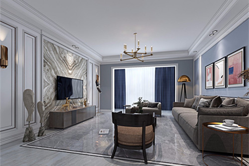 德陽(yáng)市華庭陽(yáng)光.美式風(fēng)格四居室裝修案例