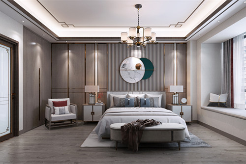 湛江市華盛城市花園新中式風(fēng)格平層裝修案例