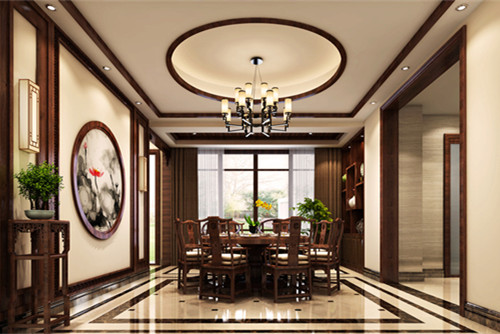 ?？谑协h(huán)球100寶龍城新中式風(fēng)格別墅裝修案例