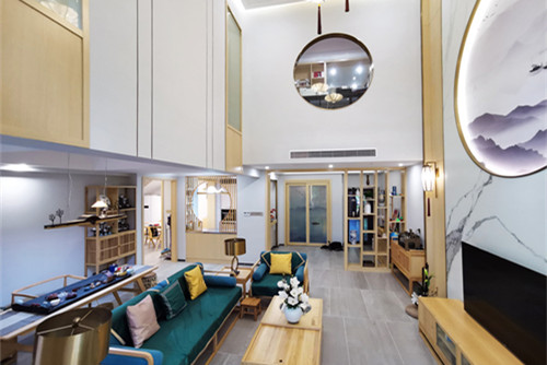 ?？谑心虾Ｐ腋R新中式風(fēng)格復(fù)式裝修案例