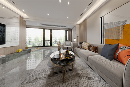 自貢市萬達(dá)廣場(chǎng)都會(huì)華宅現(xiàn)代簡(jiǎn)約風(fēng)格三居室裝修案例