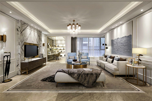 涼山彝族自治州101-200平米輕奢風格金悅灣悅府室內(nèi)裝修設(shè)計案例