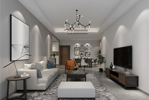 惠州市富力灣現(xiàn)代簡約風(fēng)格三居室裝修案例