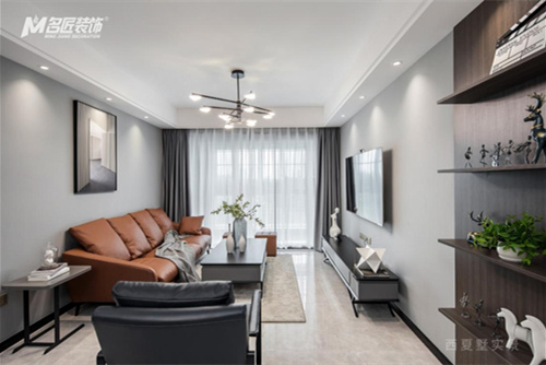 常州市桃園新村現(xiàn)代簡約風格三居室裝修案例