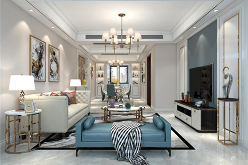 六安101-200平米輕奢風格碧桂園中央公園家裝設(shè)計效果圖