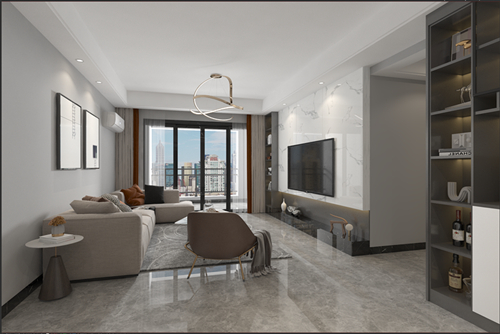 江門市碧桂園翡翠香堤現(xiàn)代風(fēng)格三居室裝修案例