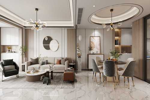 茂名市東信名苑現(xiàn)代簡(jiǎn)約風(fēng)格三居室裝修案例