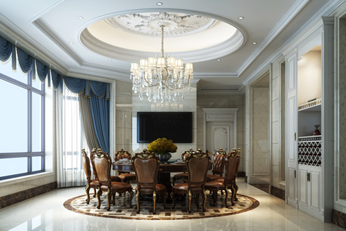 中山市華發(fā)觀山水別墅歐式風格別墅裝修案例