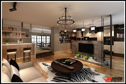 廣州市珠光御景壹號(hào)新中式風(fēng)格三居室裝修案例