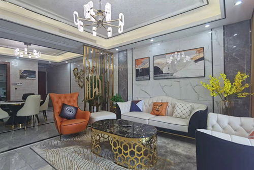 河源市華南城十里東岸四期洋房現(xiàn)代風(fēng)格平層裝修案例