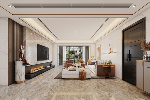 佛山市翡翠西江輕奢風格四居室裝修案例