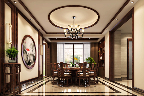 海口市都市森林新中式風格別墅裝修案例