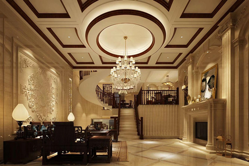 清遠市現(xiàn)代城新中式風(fēng)格別墅裝修案例