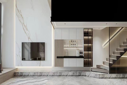 清遠市現(xiàn)代城現(xiàn)代簡約風(fēng)格復(fù)式裝修案例