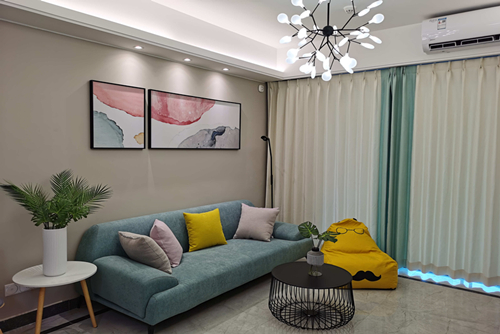 海口市綠城桃李春風現(xiàn)代簡約風格三居室裝修案例