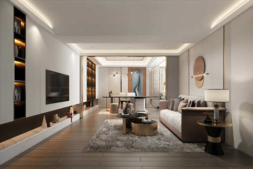 海口市耀江花園現(xiàn)代風(fēng)格別墅裝修案例