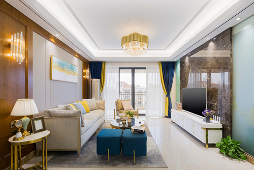 ?？谑协h(huán)球100寶龍城現(xiàn)代簡約風(fēng)格三居室裝修案例