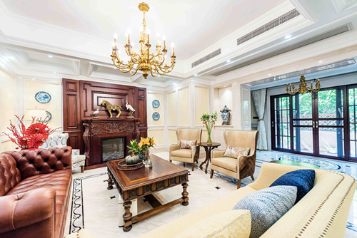 ?？谑斜坦饒@劍橋郡美式風(fēng)格別墅裝修案例