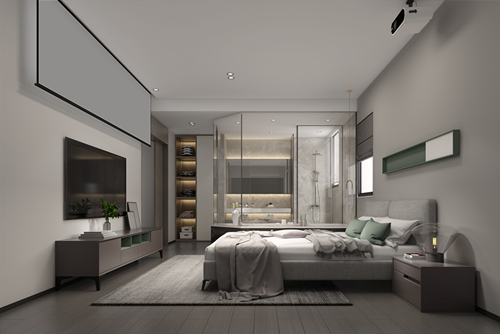 ?？谑斜＠醒牒０冬F(xiàn)代簡約風格四居室裝修案例