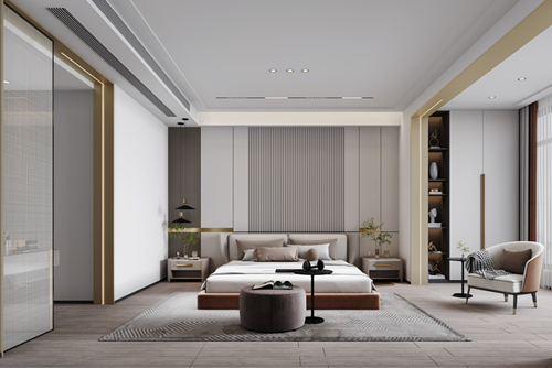 ?？谑芯G城桃李春風輕奢風格平層裝修案例